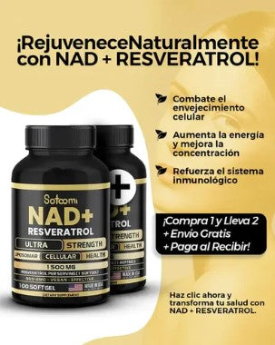 NAD+ RESVERATROL x2 "RECUPERA Y PROTEGE TU VITALIDAD"